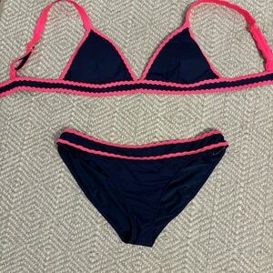 Vineyard Vines Navy Blue and Hot Pink Bikini Set